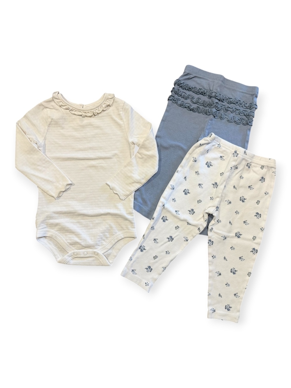 Garanimals & Carter's Baby Girls 18M Set LongSleeve Bodysuit & 2 Leggings
